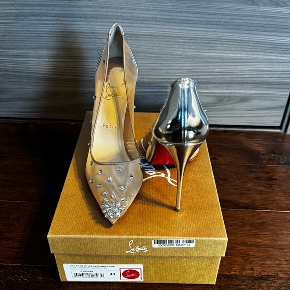 Christian Louboutin Degra 2019 100 Rete/Nappa/SP Pumps-41 - Picture 3 of 15